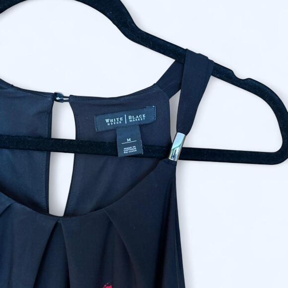 White House Black Market Women's Floral-Print Jersey Dress - Medium - Picture 2 of 3